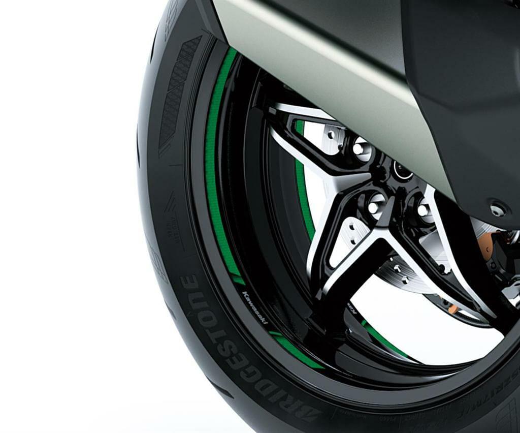 Taśmy na felgi Green do Ninja H2 SX