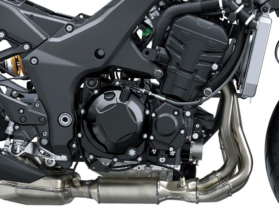 1,099 cm3 w czterosuwowym silniku rzędowym: zwiększona pojemność skokowa zapewnia lepsze osiągi przy niskich i średnich obrotach